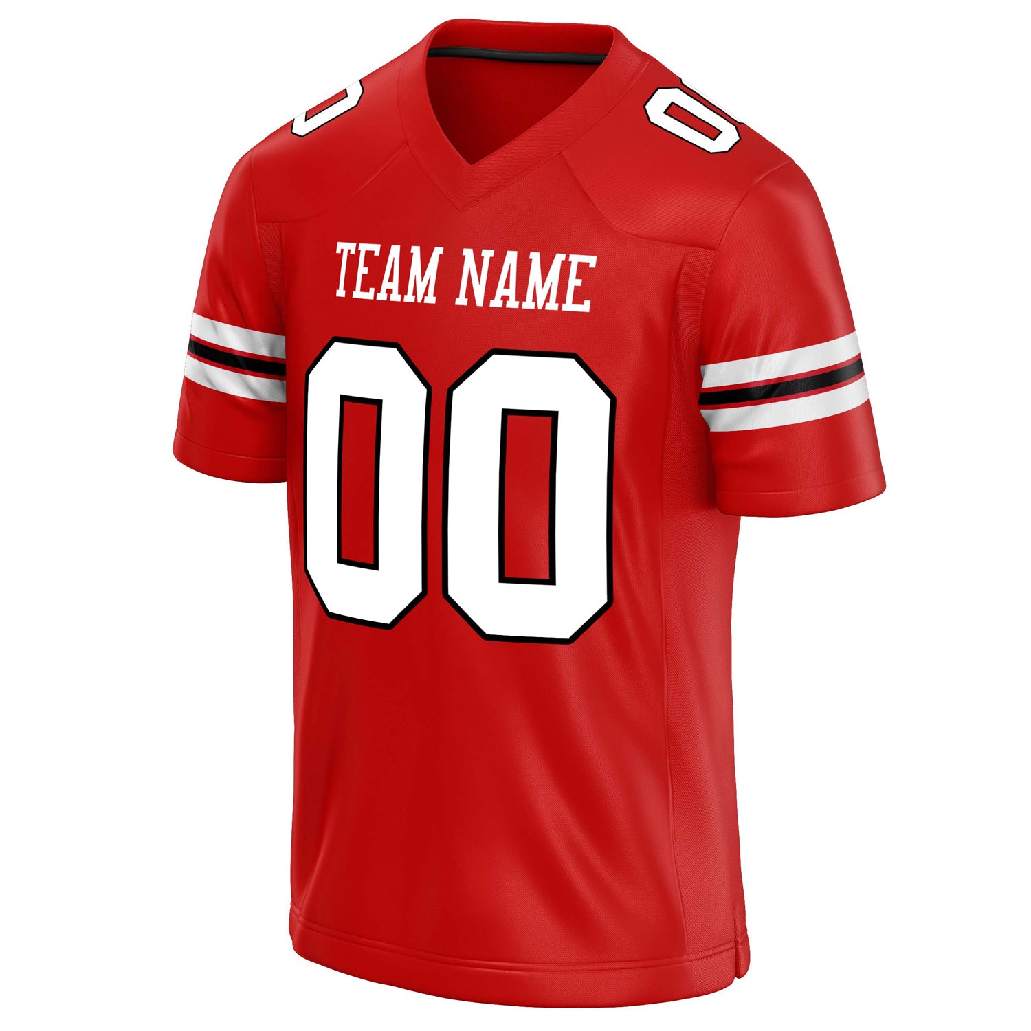 Personalized Scarlet & White Solid Colour Football Jersey
