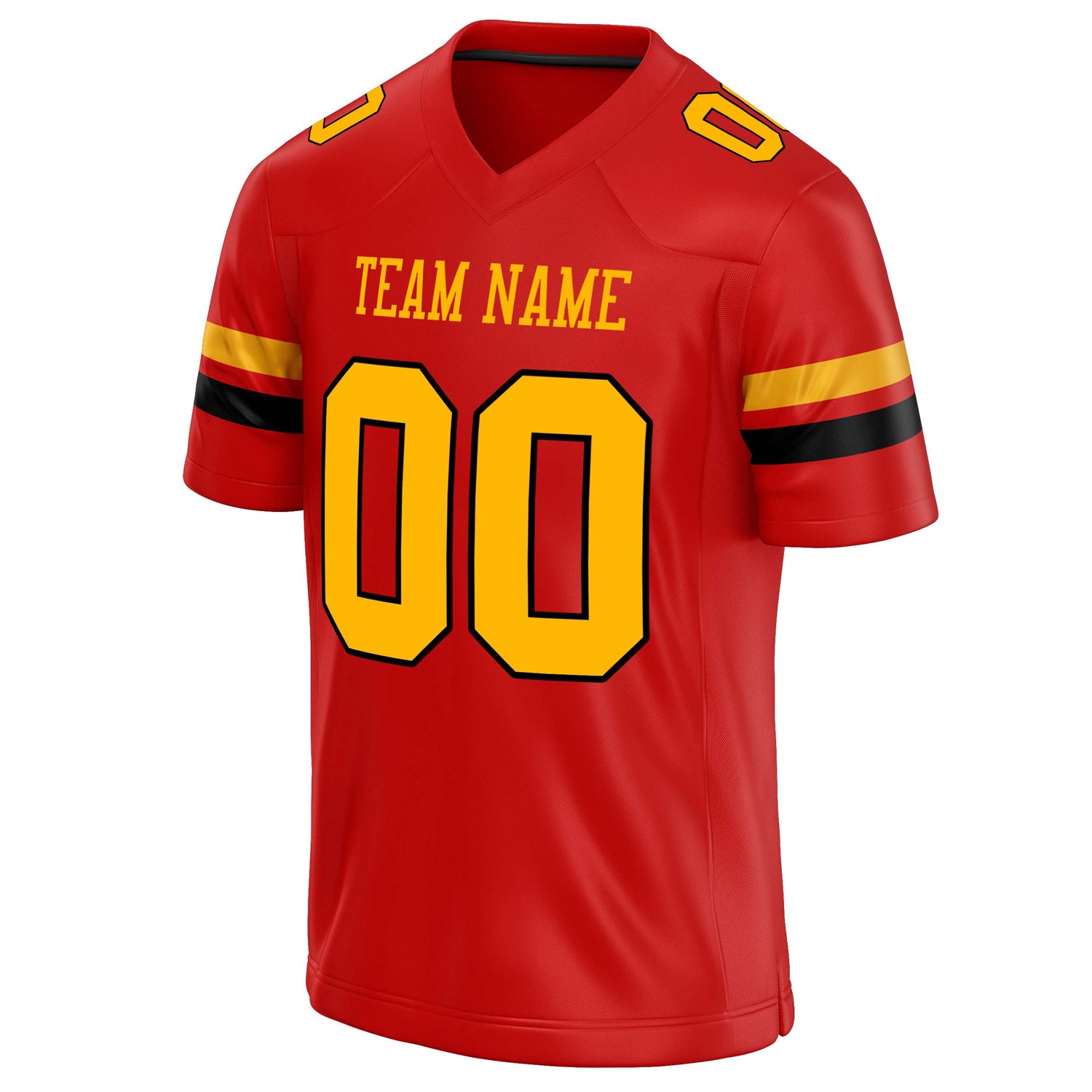 Personalized Scarlet & Gold Solid Colour Football Jersey
