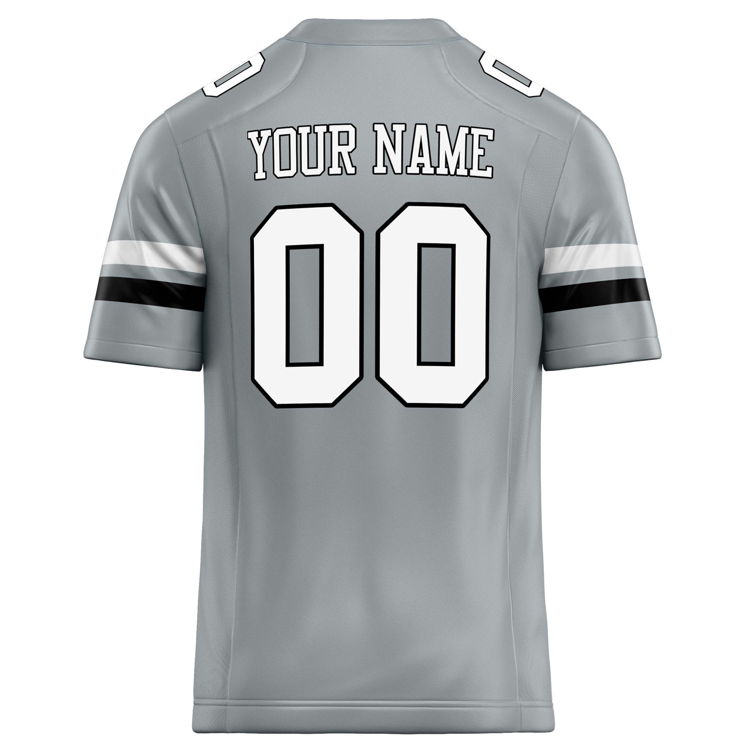 Personalized Silver & White Solid Colour Football Jersey