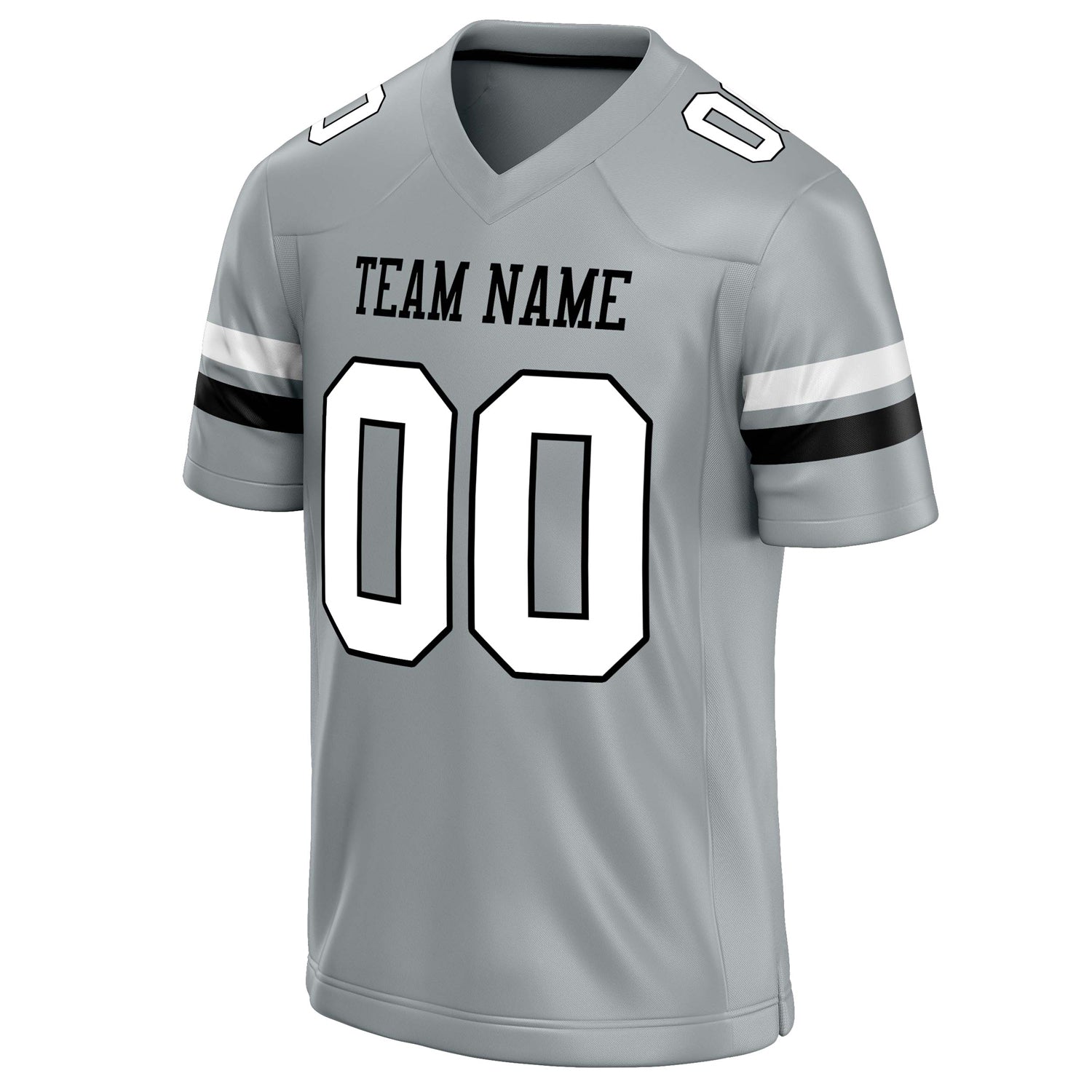 Personalized Silver & White Solid Colour Football Jersey