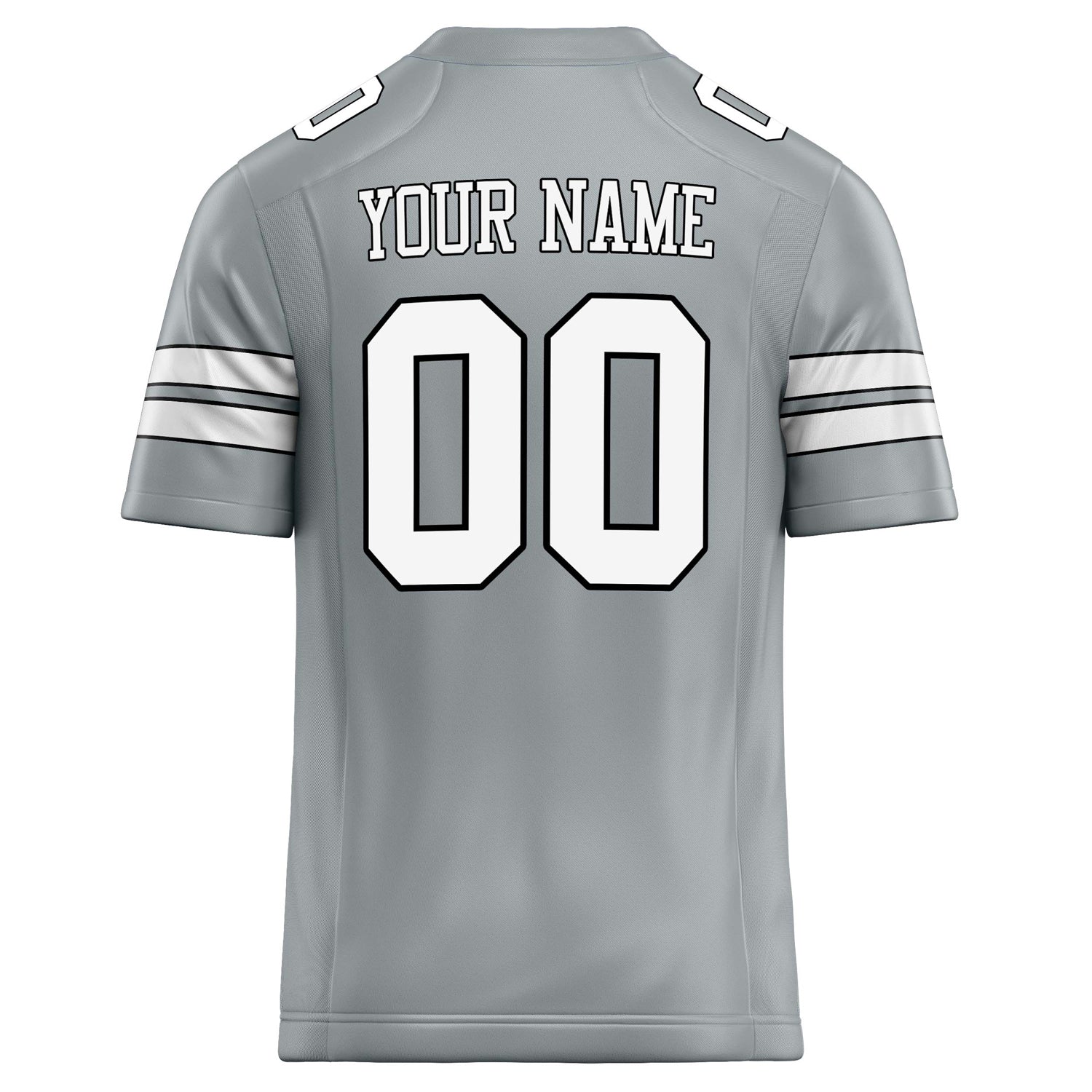 Personalized Silver & White Solid Colour Football Jersey
