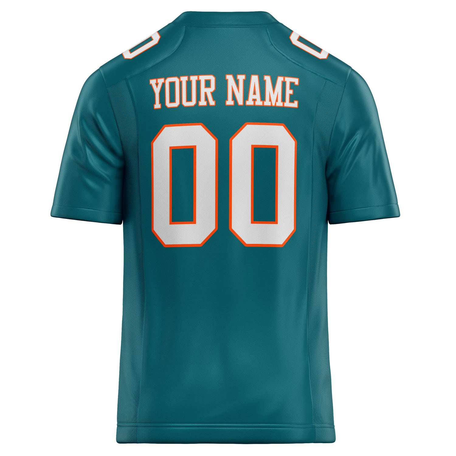 Personalized Teal & White Solid Colour Football Jersey
