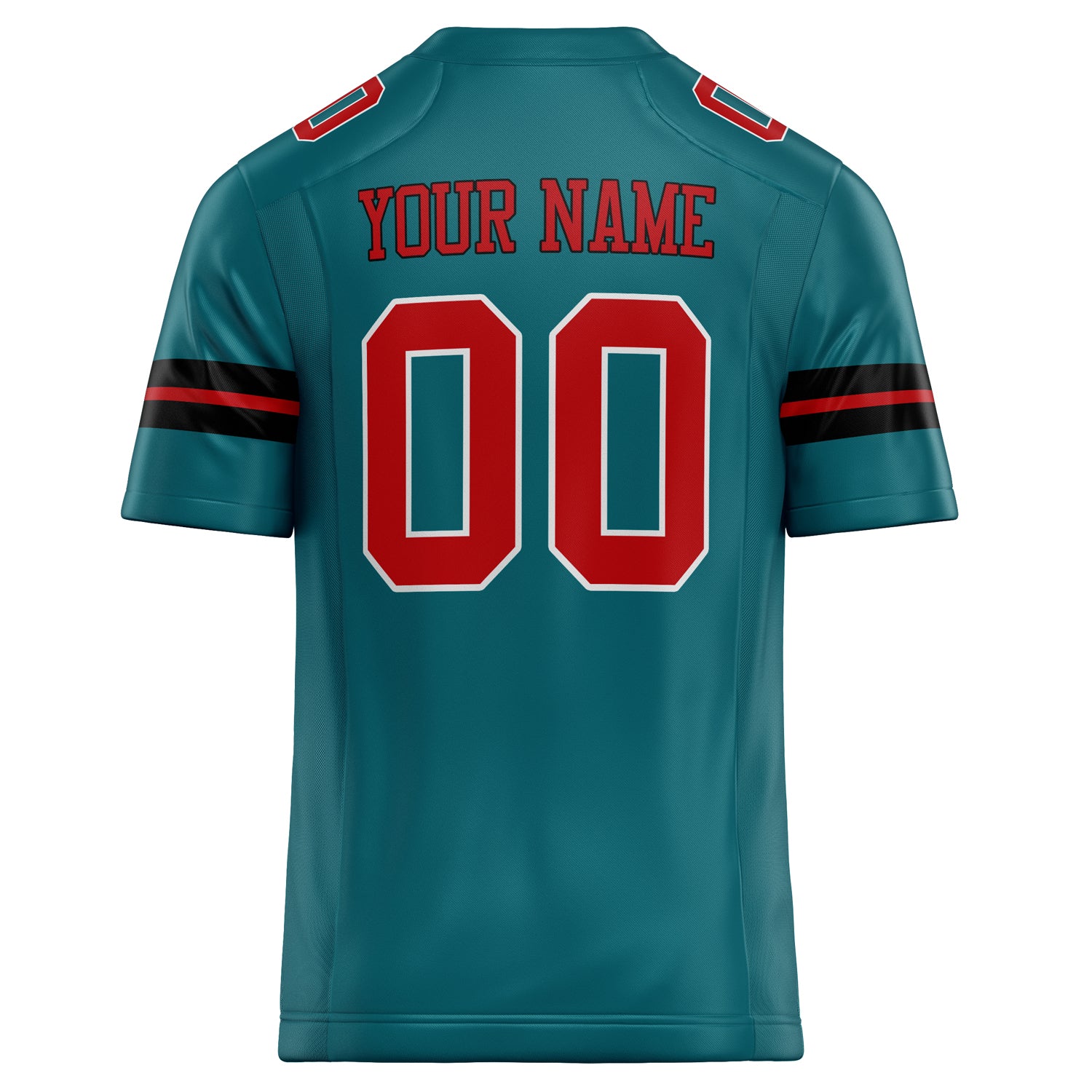 Personalized Teal & red Solid Colour Football Jersey