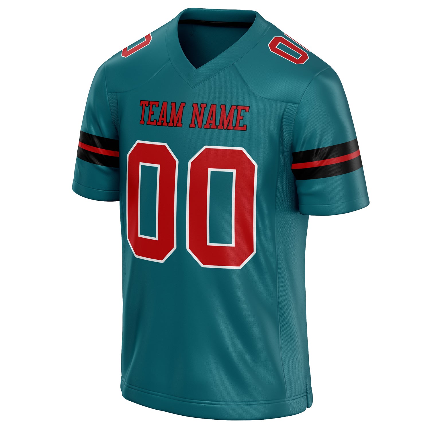 Personalized Teal & red Solid Colour Football Jersey