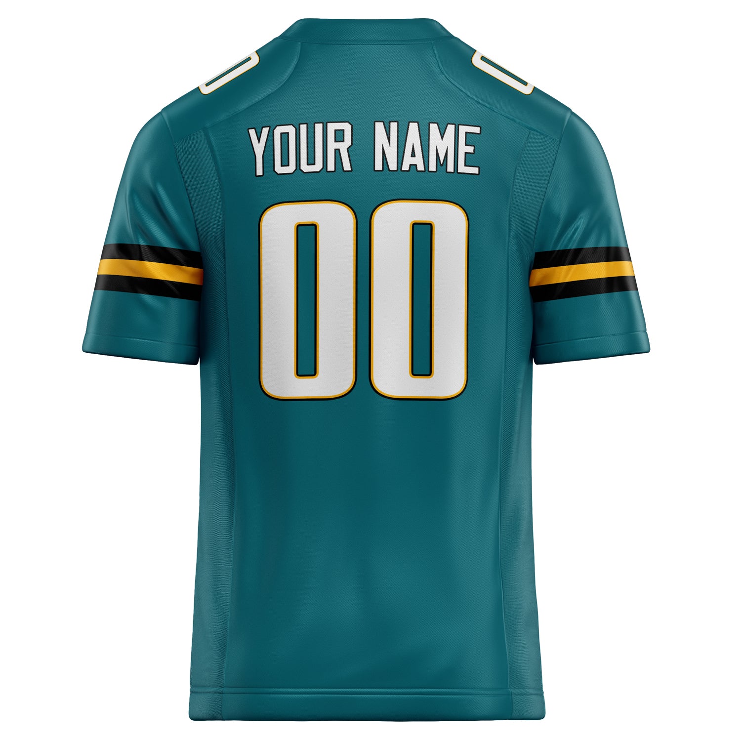 Personalized Teal & White Solid Colour Football Jersey