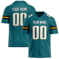 Personalized Teal White Solid Colour Football Jersey FT02240730TE520