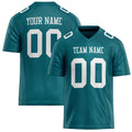 Personalized Teal White Solid Colour Football Jersey FT02240730TE524