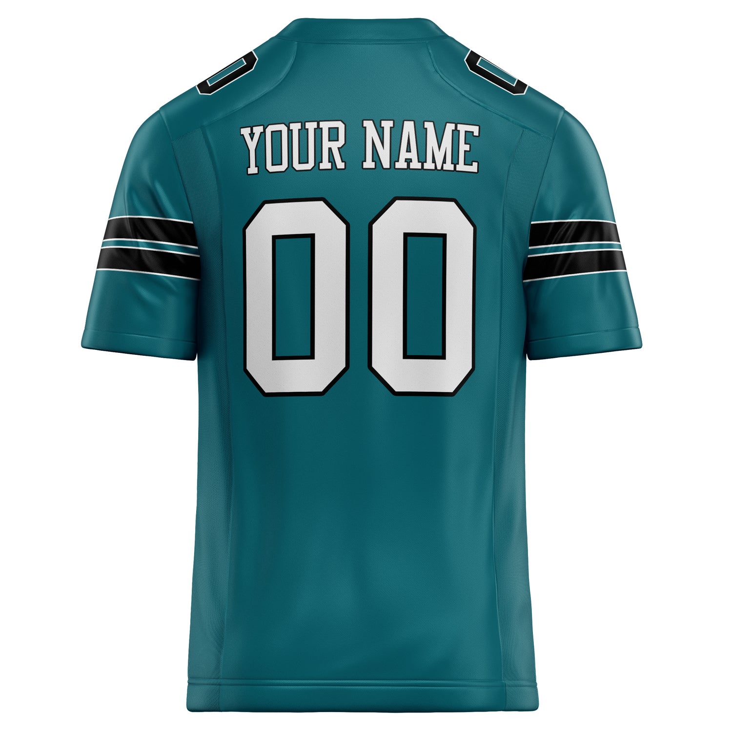 Personalized Teal & White Solid Colour Football Jersey