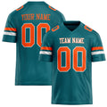 Personalized Teal Orange Solid Colour Football Jersey FT02240730TE528
