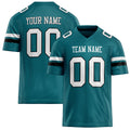 Personalized Teal White Solid Colour Football Jersey FT02240730TE530