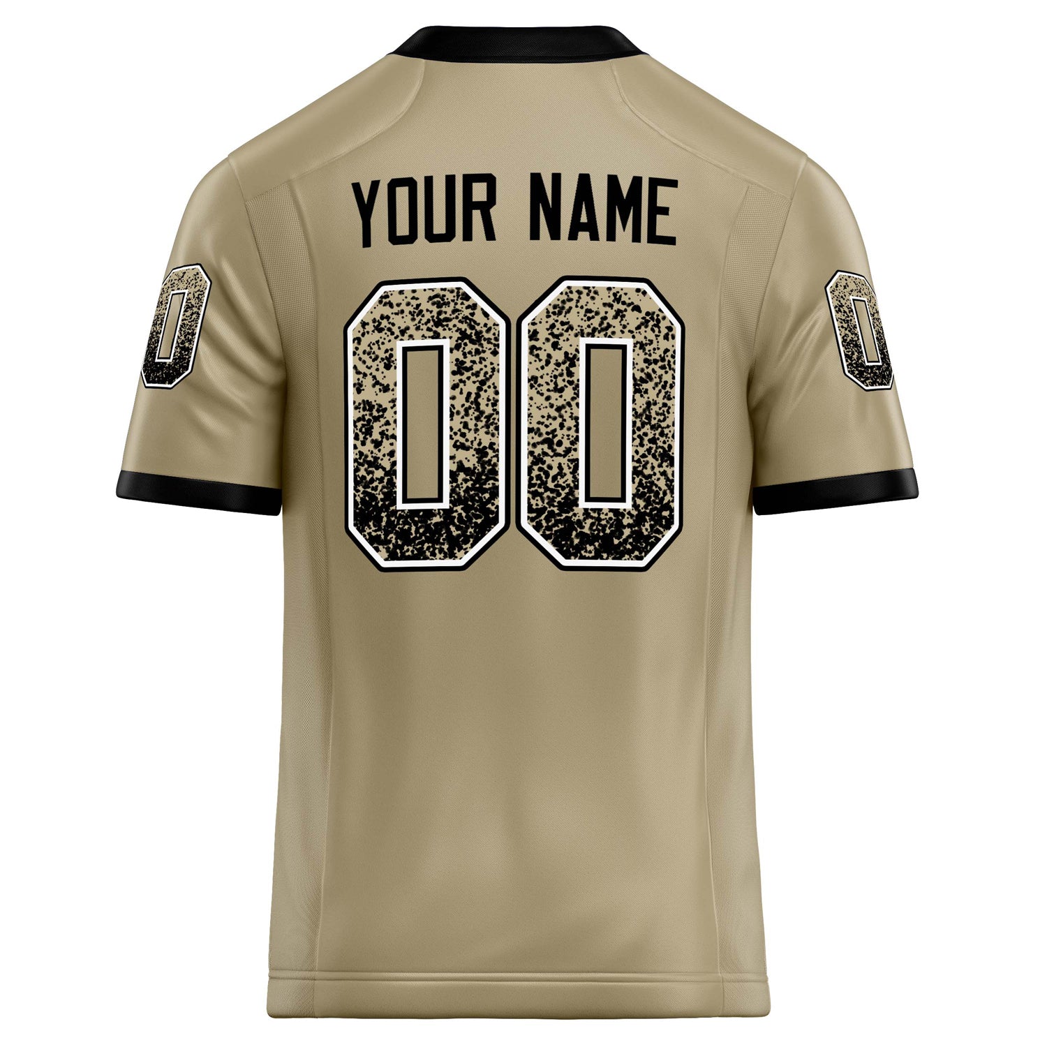 Personalized Vegas & Gold Black Solid Colour Football Jersey