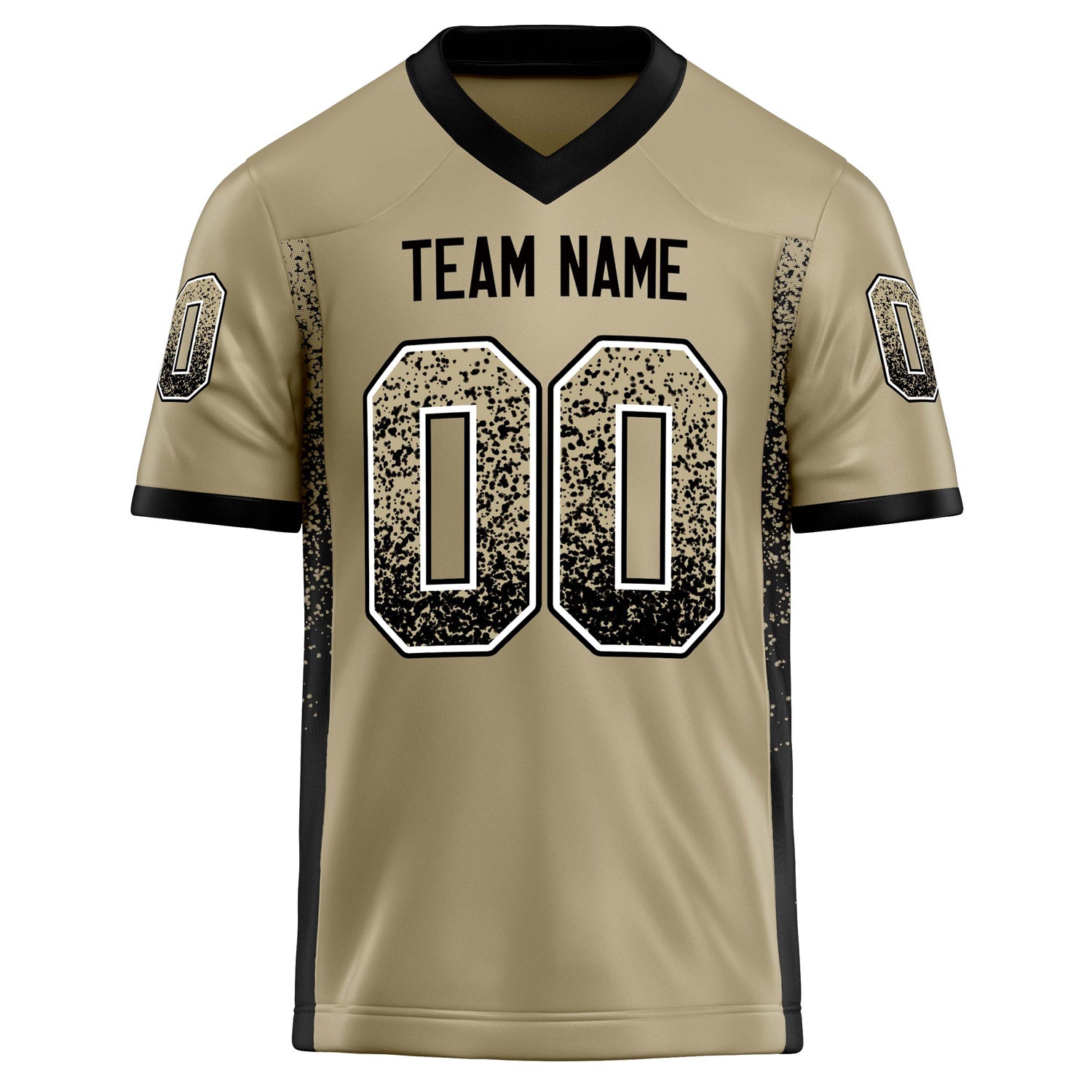 Personalized Vegas & Gold Black Solid Colour Football Jersey