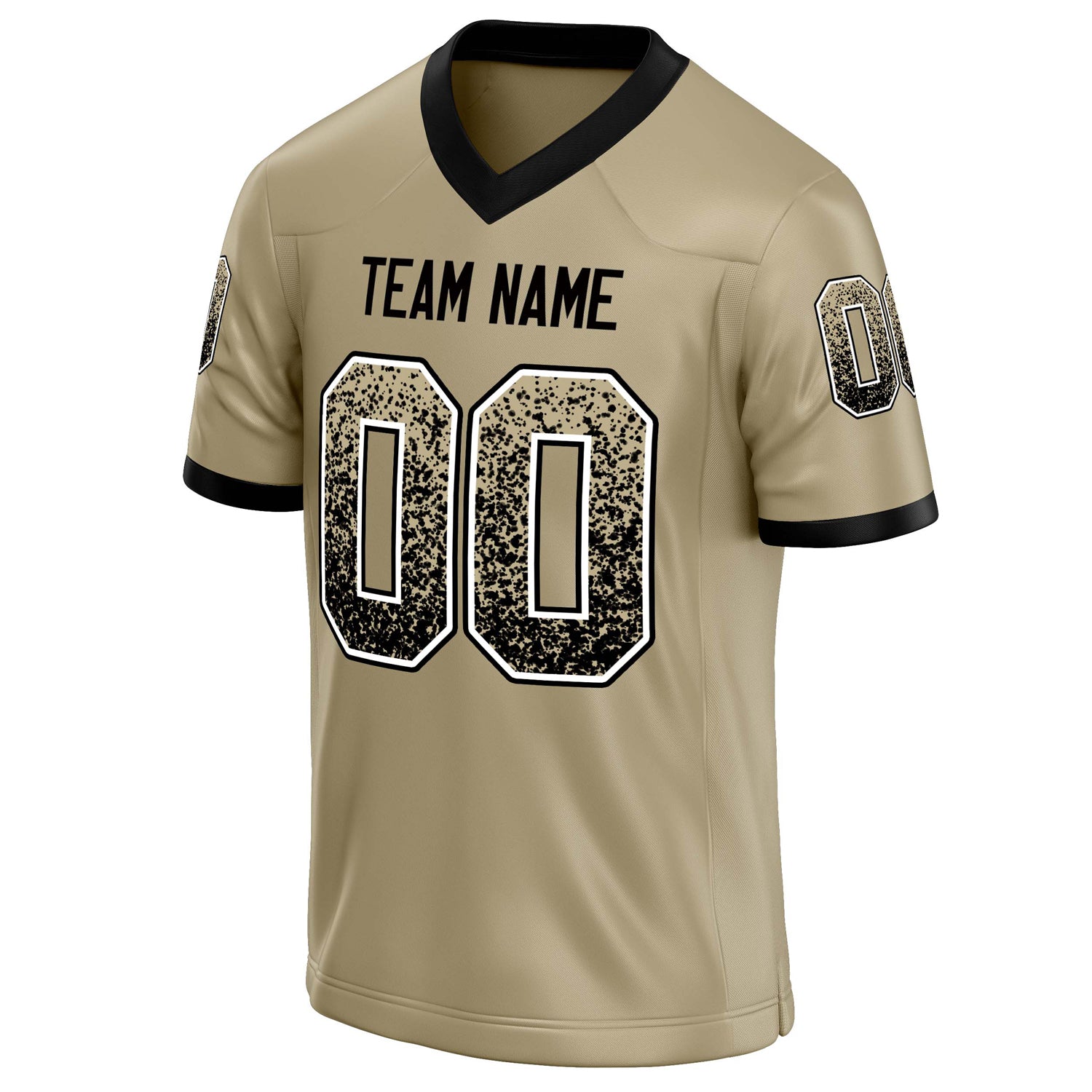 Personalized Vegas & Gold Black Solid Colour Football Jersey