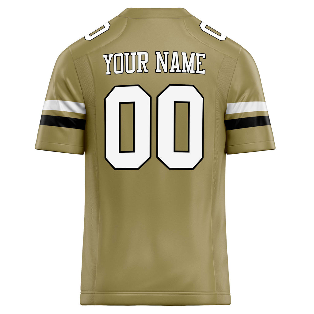 Personalized Vegas & Gold White Solid Colour Football Jersey
