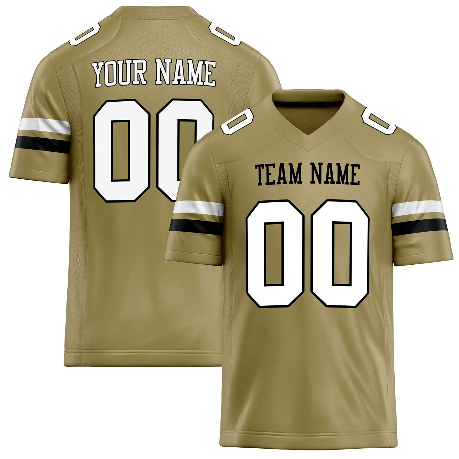 Personalized Vegas Gold White Solid Colour Football Jersey FT02240730VE534