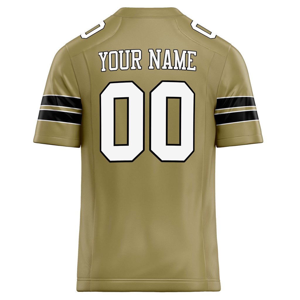 Personalized Vegas & Gold White Solid Colour Football Jersey