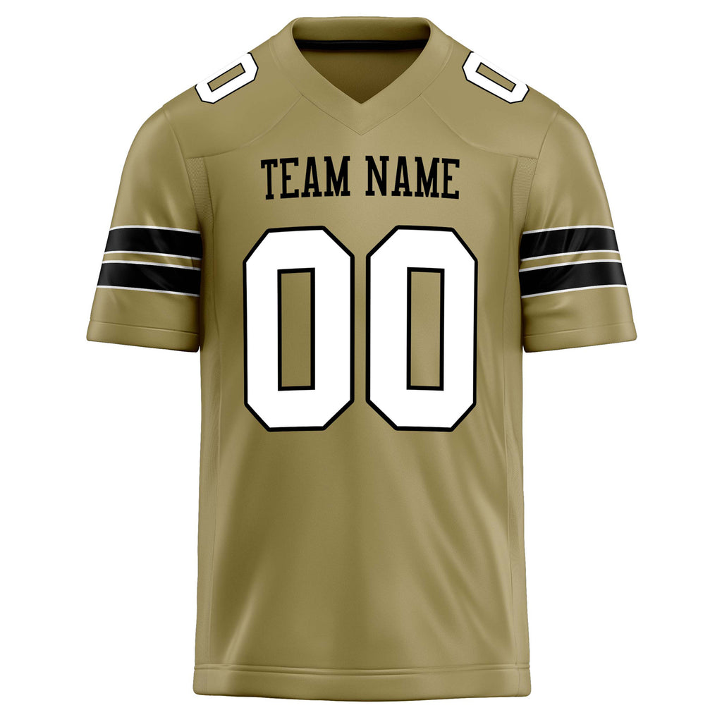 Personalized Vegas & Gold White Solid Colour Football Jersey