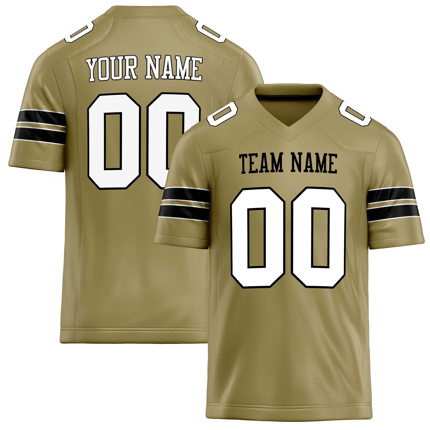Personalized Vegas Gold White Solid Colour Football Jersey FT02240730VE535