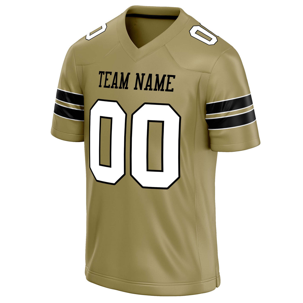 Personalized Vegas & Gold White Solid Colour Football Jersey