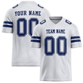Personalized White Navy Solid Colour Football Jersey FT02240730WH536