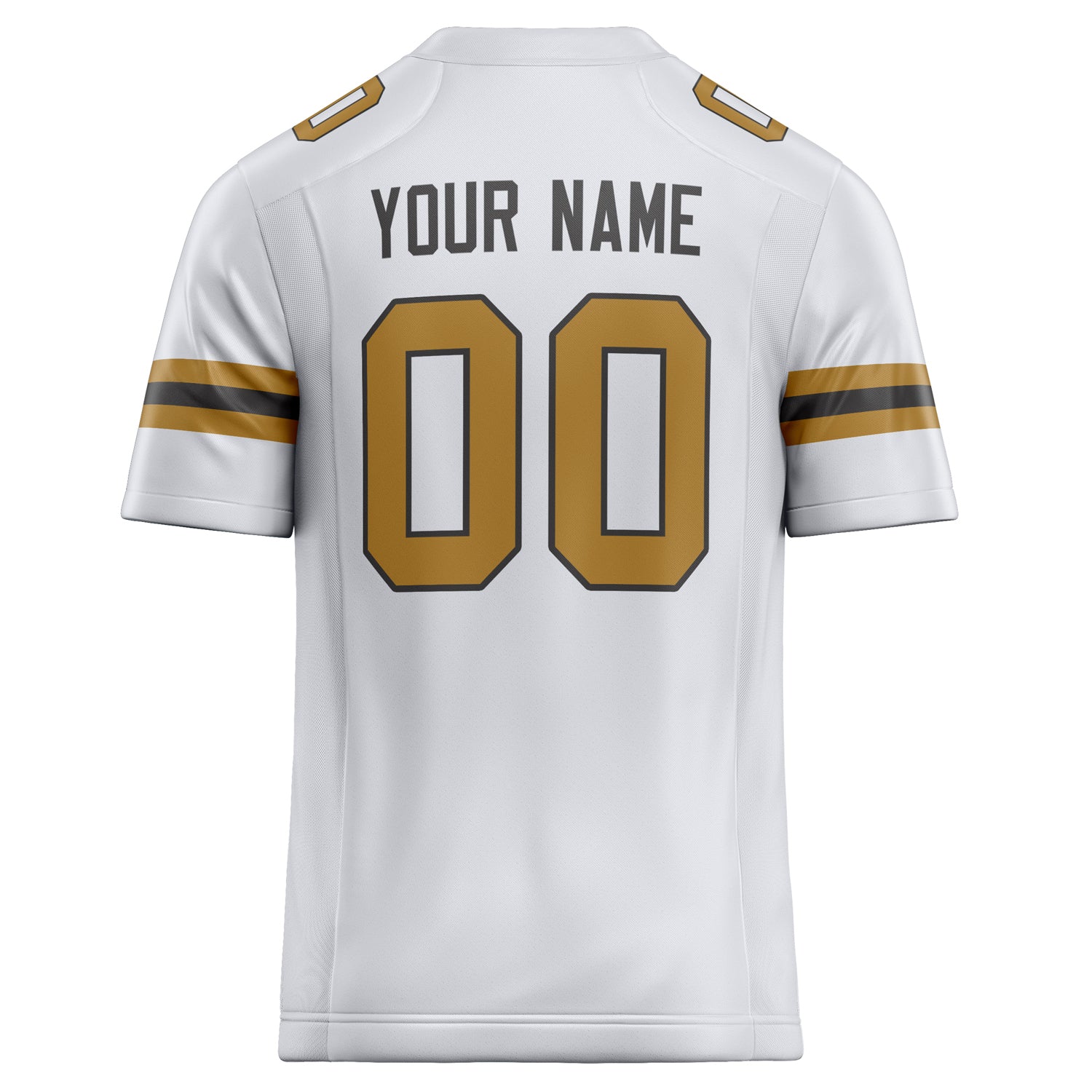 Personalized White & Brown Solid Colour Football Jersey