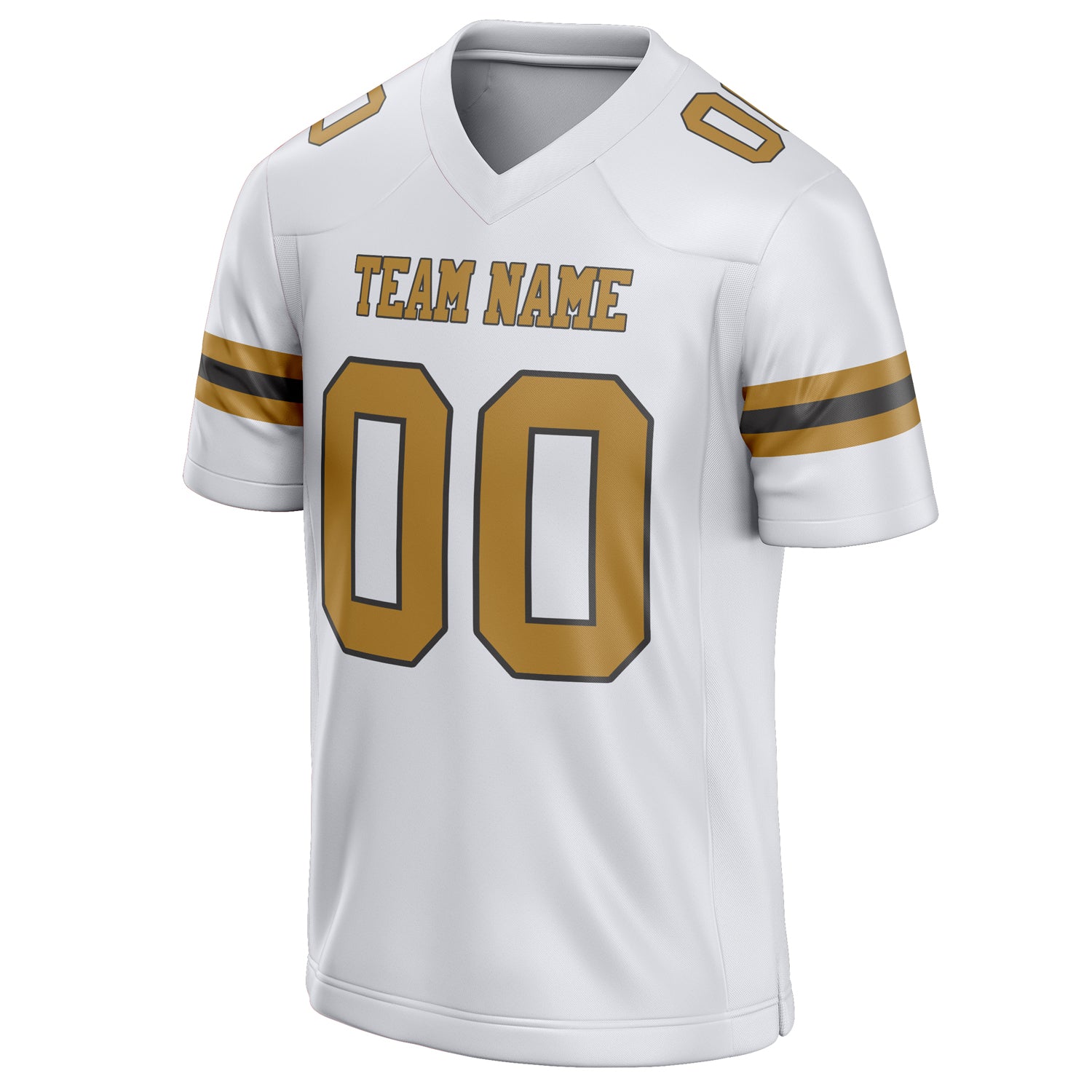 Personalized White & Brown Solid Colour Football Jersey