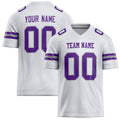 Personalized White Purple Solid Colour Football Jersey FT02240730WH541