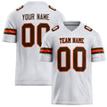 Personalized White Brown Solid Colour Football Jersey FT02240730WH542