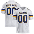Personalized White Navy Solid Colour Football Jersey FT02240730WH551