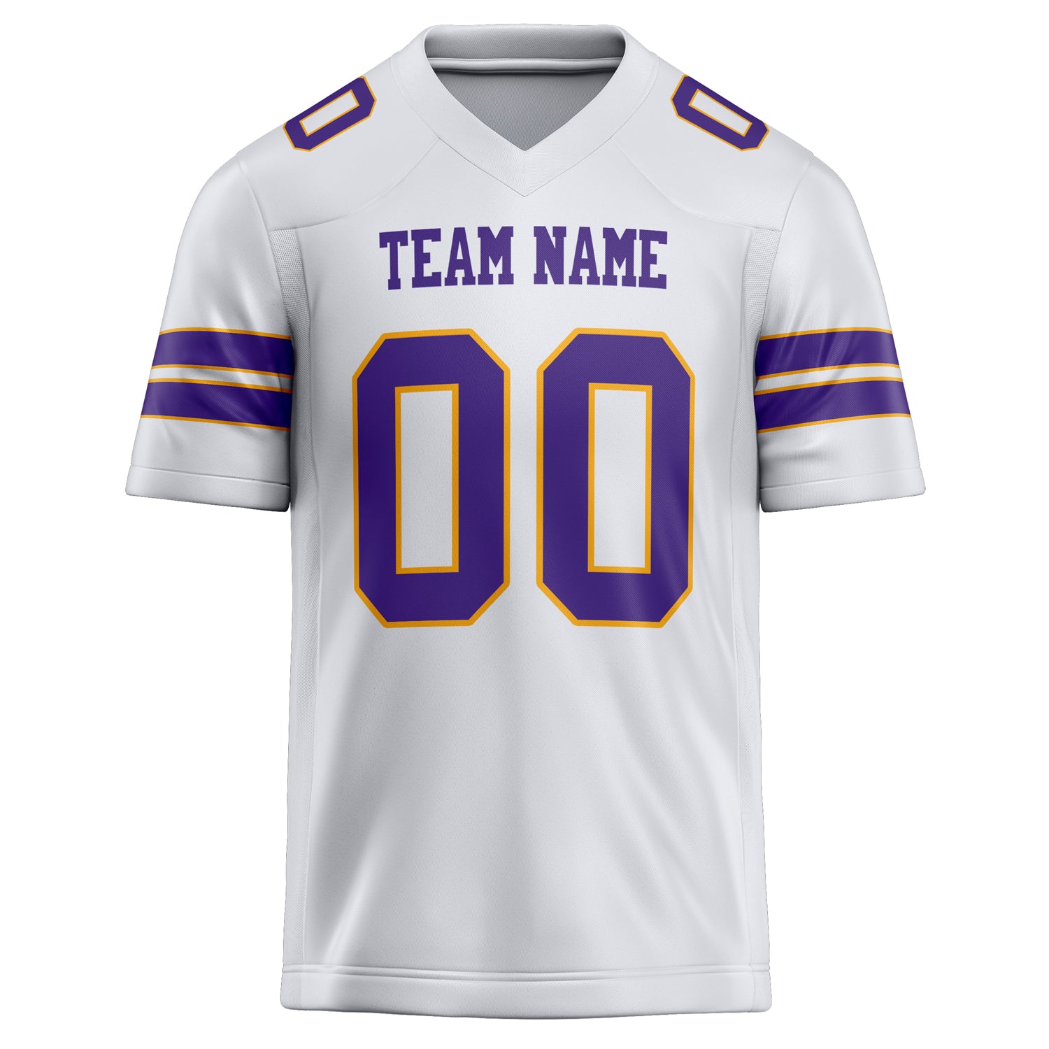 Personalized White & Purple Solid Colour Football Jersey