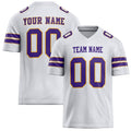 Personalized White Purple Solid Colour Football Jersey FT02240730WH553
