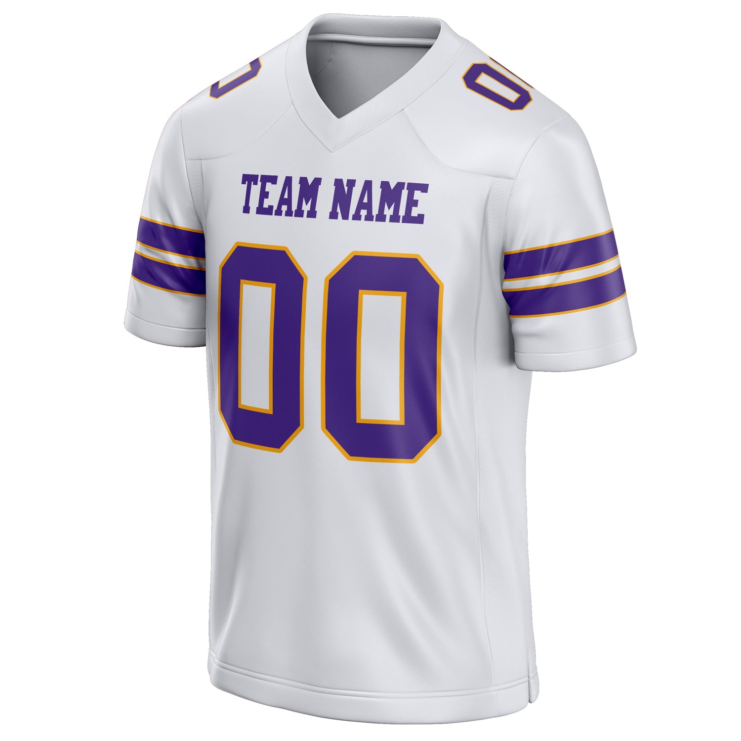 Personalized White & Purple Solid Colour Football Jersey