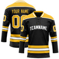 Personalized Black & Gold Solid Colour Hockey Jersey