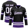 Personalized Black & Purple Solid Colour Hockey Jersey