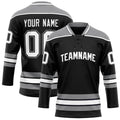 Personalized Black & Gray Solid Colour Hockey Jersey