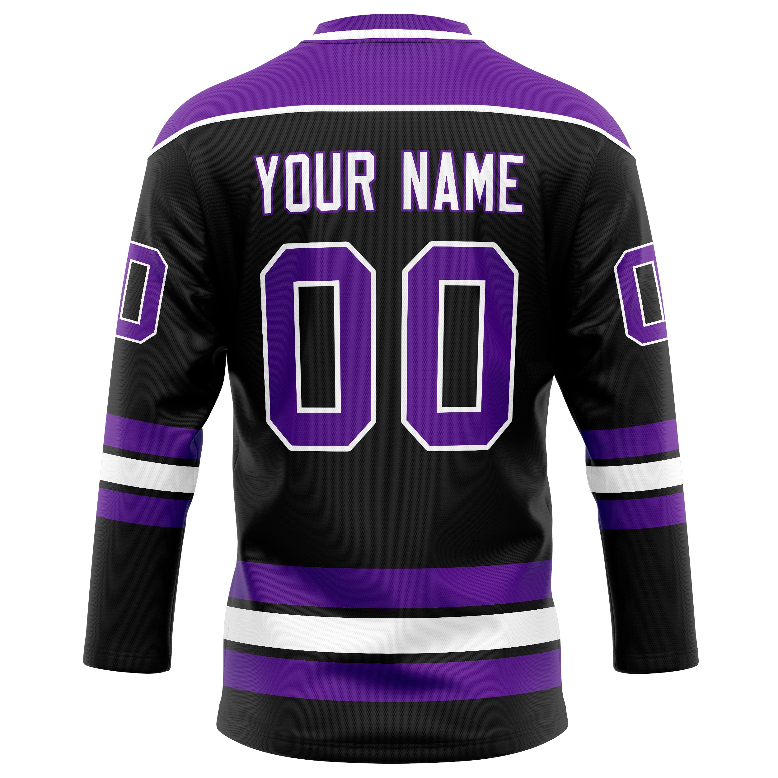 Personalized Black & Purple Solid Colour Hockey Jersey