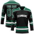 Personalized Black & Kelly Green Solid Colour Hockey Jersey