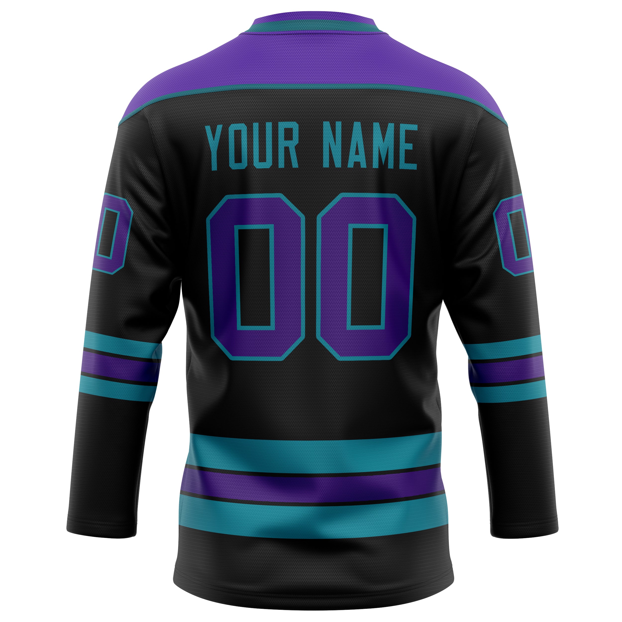 Personalized Black & Purple Solid Colour Hockey Jersey