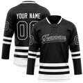 Personalized Black & White Solid Colour Hockey Jersey