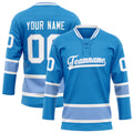 Personalized Blue & Light Blue Solid Colour Hockey Jersey