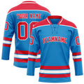 Personalized Blue & Red Solid Colour Hockey Jersey