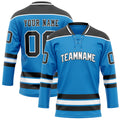 Personalized Blue & Black Solid Colour Hockey Jersey
