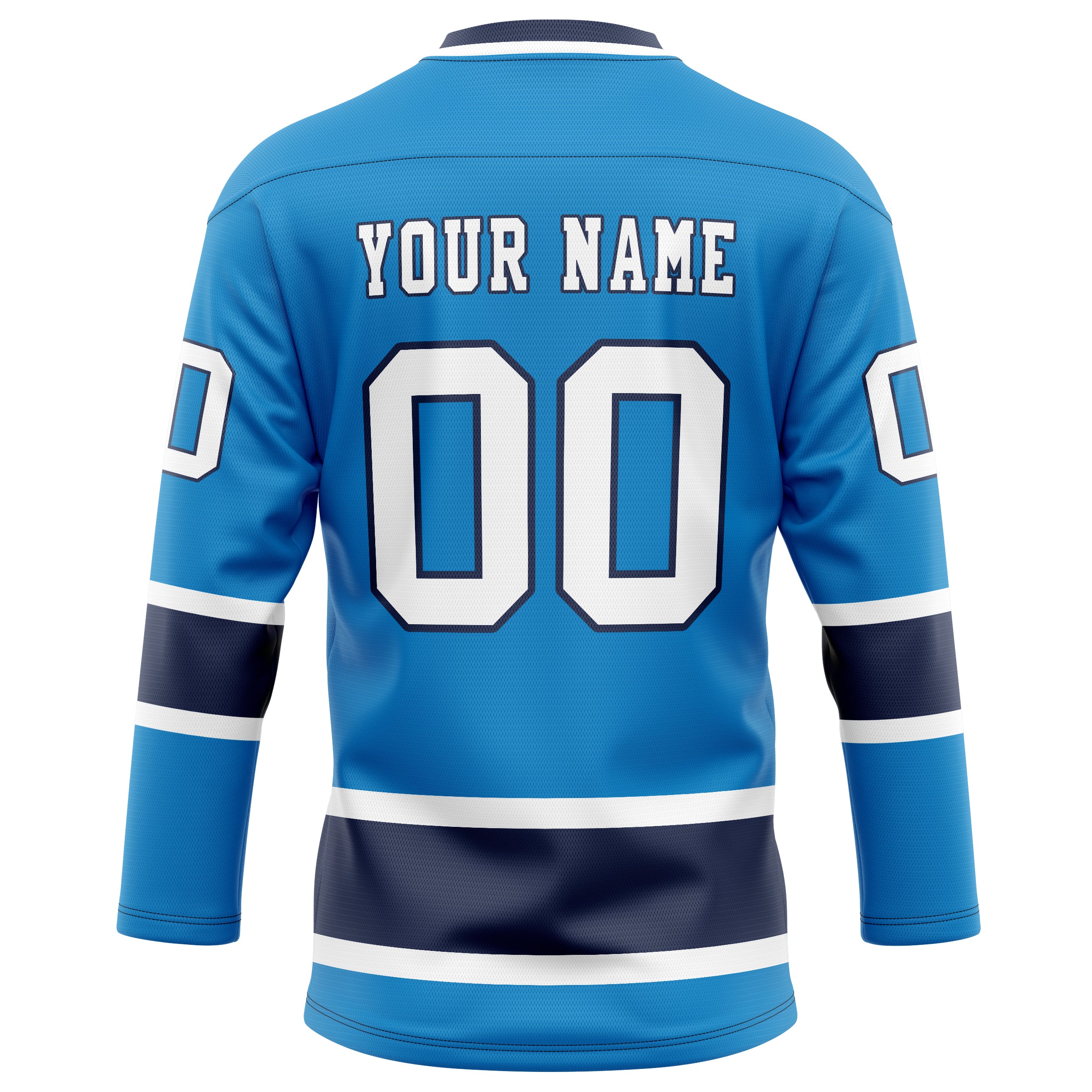 Personalized Blue & Navy Solid Colour Hockey Jersey