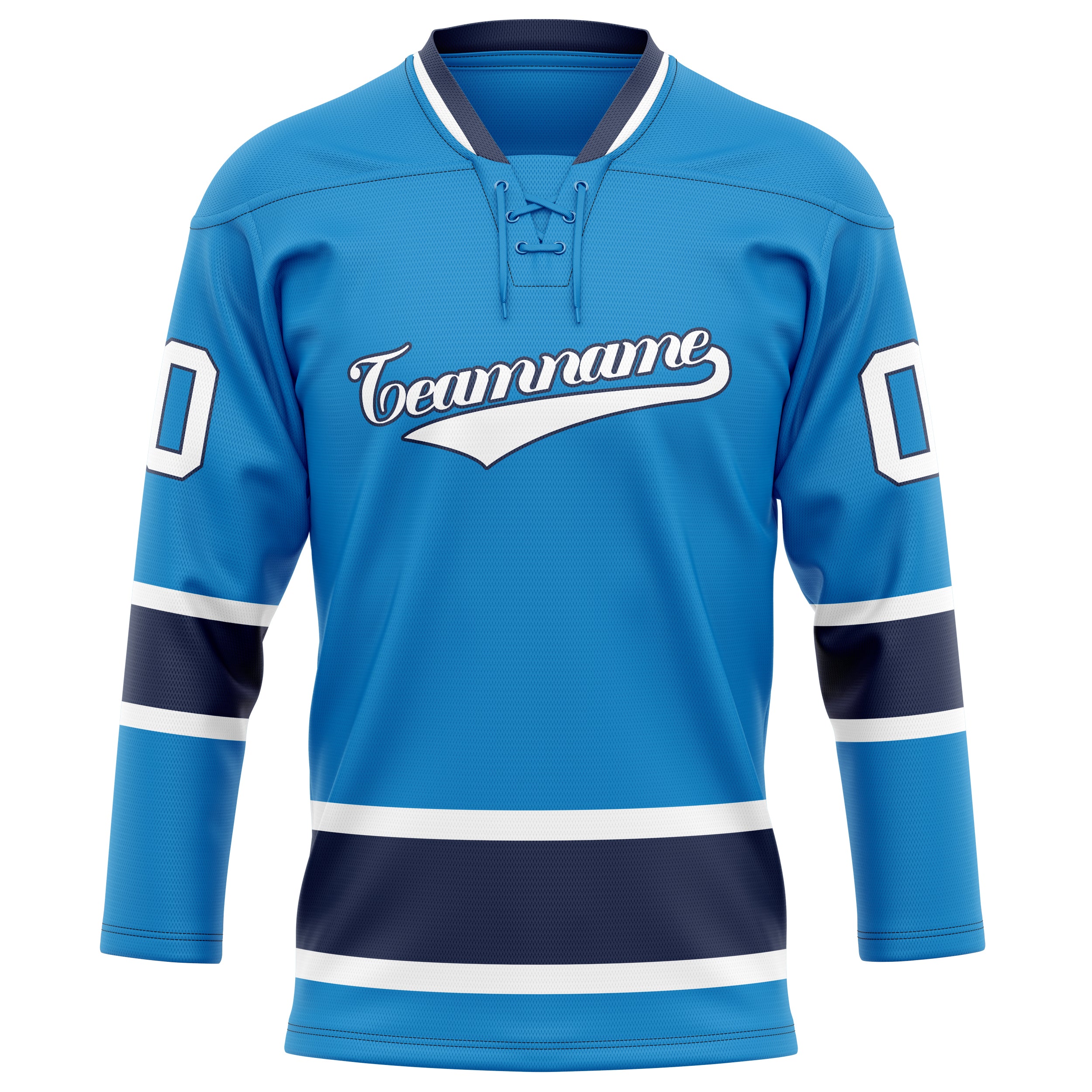 Personalized Blue & Navy Solid Colour Hockey Jersey