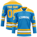 Personalized Blue & Gold Solid Colour Hockey Jersey