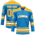 Personalized Blue & Gold Solid Colour Hockey Jersey