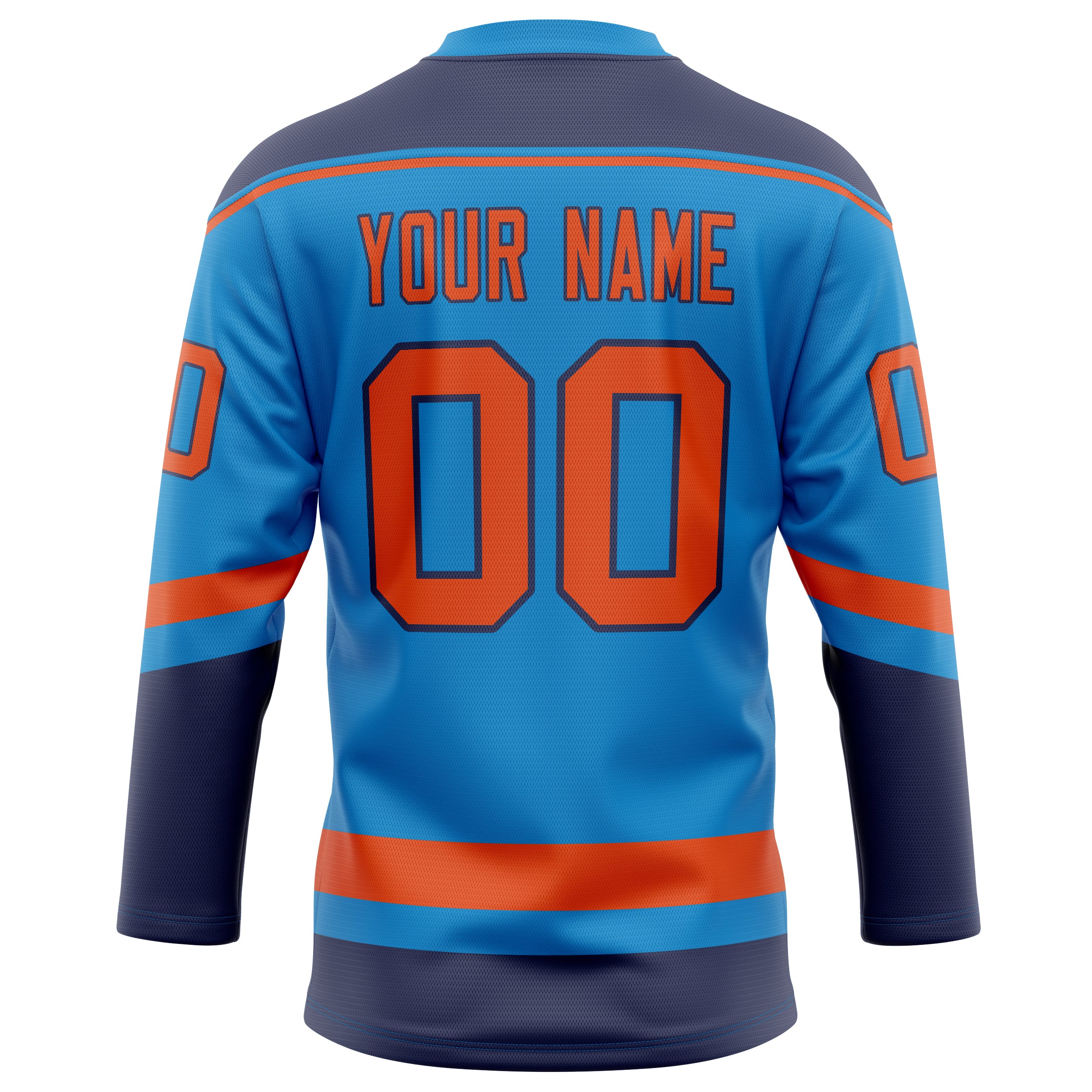Personalized Blue & Red Solid Colour Hockey Jersey