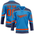 Personalized Blue & Red Solid Colour Hockey Jersey