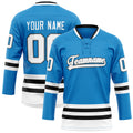Personalized Blue & White Solid Colour Hockey Jersey