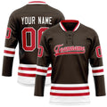 Personalized Brown & Red Solid Colour Hockey Jersey